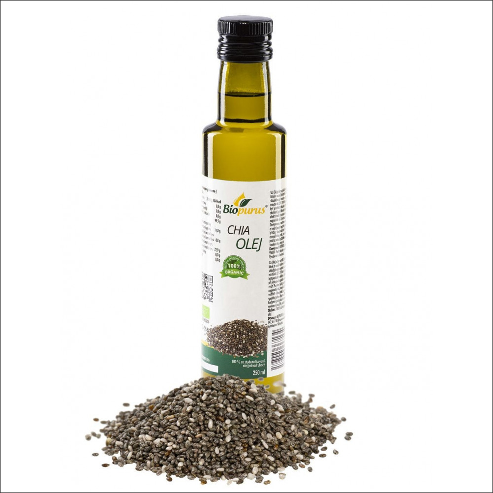 chia oil virgin 100 organic 100 ml biopurus Omega-3 deficiency - Chia oil virgin 100% organic 100 ml Biopurus