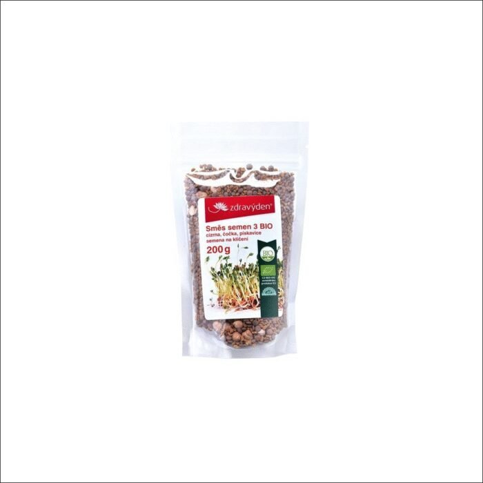 Lack of fresh, nutrient-rich food in the diet - Seed mixture for germination 3 BIO - chickpeas, lentils, fenugreek 200 g Healthy day