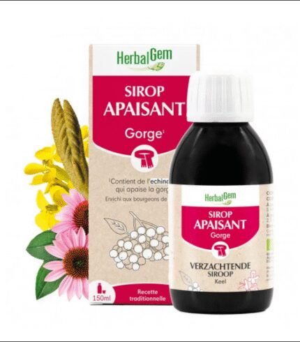 Throat irritation and soreness - Cooling syrup for the throat HERBALGEM Sirop Apaisant Gorge 150 ml