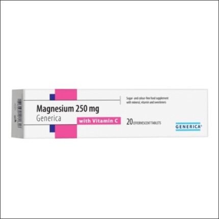 Crampes et spasmes musculaires – Generic Magnesium 250mg with Vitamin C 20 tablets
