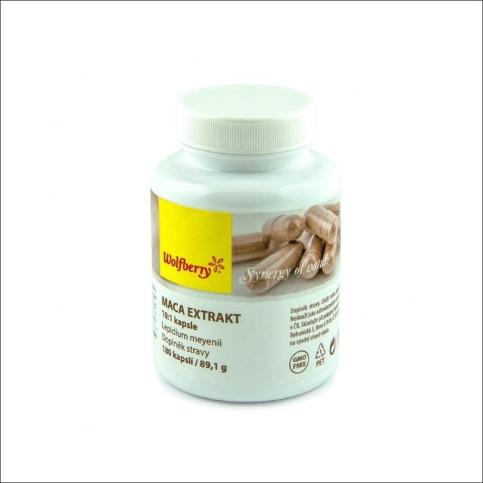 Faible énergie et fatigue - Maca extract 180 capsules Wolfberry