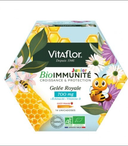 Weakened immune system - Organic Royal Jelly Royale ]elee Defense + Junior Apiculte by VITAFLOR 700 mg 14 doses