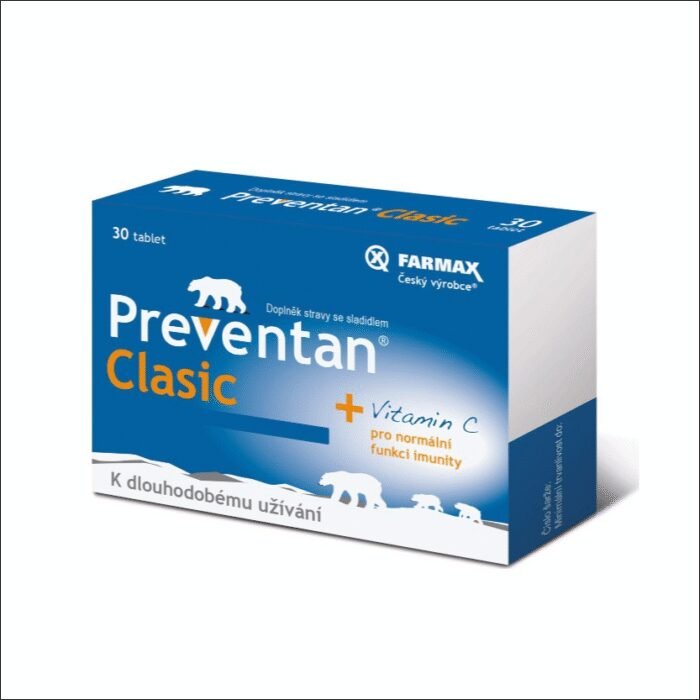 Fonction immunitaire faible – Preventan Classic 30 tablets
