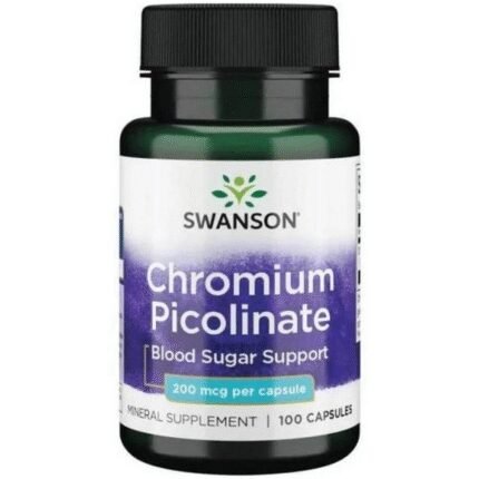 Support for Normal Blood Sugar Levels – SWANSON CHROMIUM PICOLINATE 200mcg,