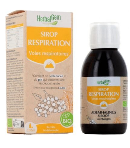 Bronchial inflammation - Syrup for bronchi Sirop Respiration BIO HERBALGEM Bronches 150 ml