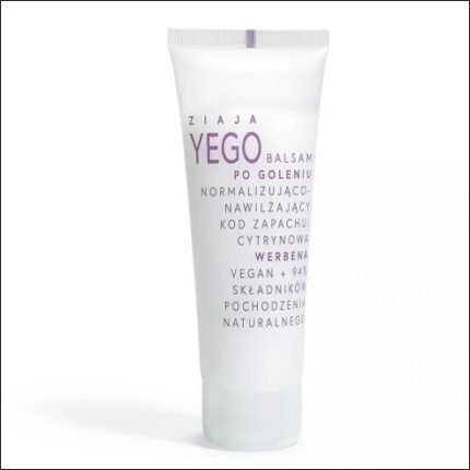 Skin imbalance after shaving - Ziaja Yego, normalizing and moisturizing aftershave BALM Lemon Verbena, 80 ml