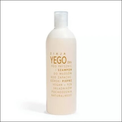 Falta de tiempo para el cuidado separado del cuerpo y el cabello - Ziaja Yego, SHOWER GEL and SHAMPOO for hair Mountain Pepper, 400 ml