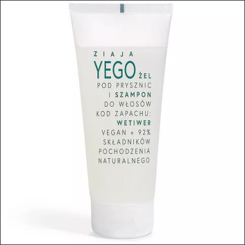 ziaja yego shower gel and shampoo for hair vetiver 200 ml Inconvenience of using separate products for hair and body - Ziaja Yego, SHOWER GEL and SHAMPOO for hair Vetiver, 200 ml