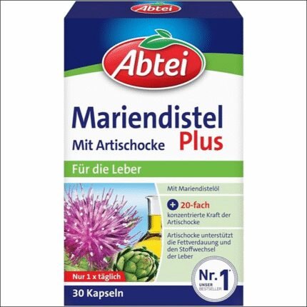 Poor liver function - Abtei Milk Thistle Plus with Artichoke - Supports Liver Function - Promotes Fat Digestion - Laboratory Tested and Naturally Effective - 30 Capsules, Digestive System Health