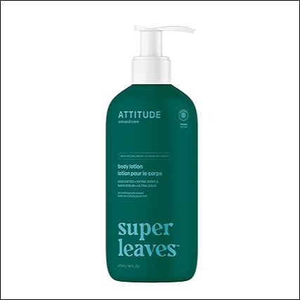 Dry and flaky skin - ATTITUDE Body Lotion, EWG Verified Moisturizer, Vegan Skin Care Products, Non-Greasy, Hydrating for Dry Skin, Cruelty Free, Extra Gentle, Unscented, 16 Fl Oz