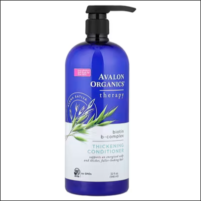 Cheveux fins et clairsemés - Avalon Organics Thickening Conditioner with Biotin & B Vitamins, 32 fl oz (946 ml)