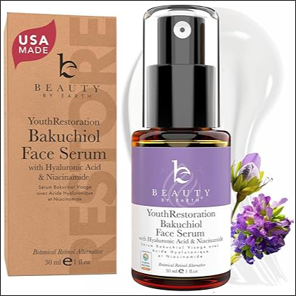 Fine lines and wrinkles - Bio Retinol Alternative Bakuchiol Serum - Smooths Skin & Reduces Fine Lines, USA Made with Natural & Organic Ingredients, Anti-Aging Skin Care Formula, Vegan, Cruelty Free