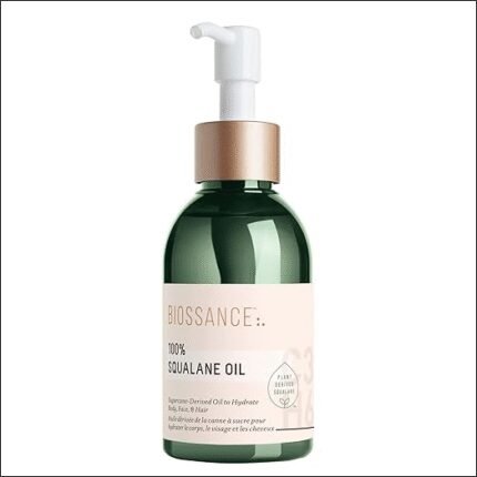 Piel seca y deshidratada – BIOSSANCE 100% Squalane Oil - Sustainable, Vegan Face Oil & Body Oil - Hydrating, Fast-Absorbing Moisturizer - Ideal for Oily Skin, Face, Hair - Organic Sugarcane-Derived Squalane, 3.3 ounces