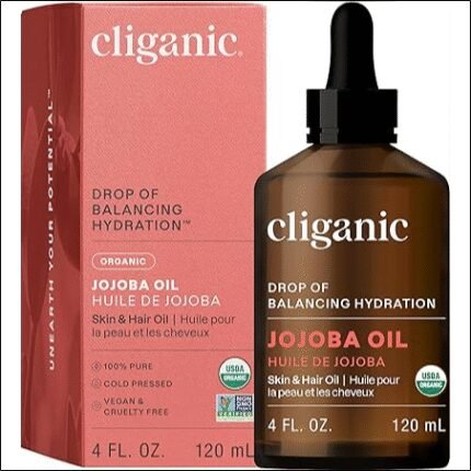Piel seca y escamosa – Cliganic Organic Jojoba Oil, 100% Pure (4oz)