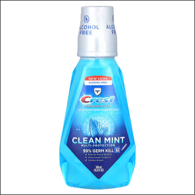 Bad breath and oral odor - Crest, Pro Health, Multi-Purpose Alcohol-Free Mouthwash, Mint Flavor, 500 ml (16.9 fl oz)