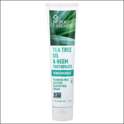 Plaque buildup and tartar formation – Desert Essence, Tea Tree Oil, Azadharta Indica & Wintergreen Toothpaste, 6.25 oz (176 g)