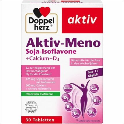 Decreased bone density and risk of osteoporosis during menopause - Doppelherz Aktiv-Meno - For Menopause Women,  Calcium and Vitamin D3 - 30 Tablets