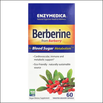 Несбалансированный уровень сахара в крови – Enzymedica, Berberine, 60 capsules of targeted action
