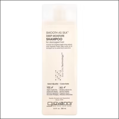 Dry and brittle hair - Giovanni, Smooth As Silk, Intensive Moisture Shampoo, For Damaged Hair, 8.5 fl oz (250 ml)