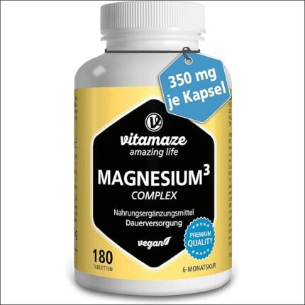 Carence en magnésium - Magnesium complex high-dosed, 350 mg elemental magnesium with 24h depot effect, 180 tablets