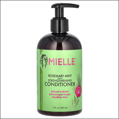 Cheveux faibles et cassants - Mielle Strengthening Conditioner, Rosemary & Mint Blend, 12 fl oz (355 ml)