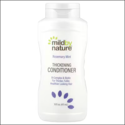 Cheveux fins et faibles - Mild By Nature Thickening Conditioner, B-Complex & Biotin, Peppermint & Rosemary, 16 fl oz (473 ml)