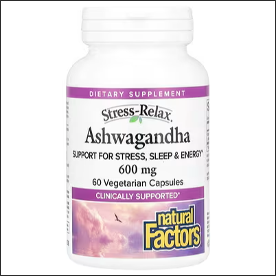 Stress and anxiety – Natural Factors, Stress-Relax®, ashwagandha, 600 mg, 60 vegetarian capsules