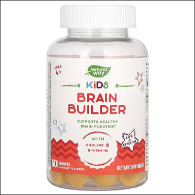Dificultad para mantener el enfoque y la atención - Nature's Way Kids Chewable Brain Health Supplement Ages 4+ Lemonade Flavor 60 Gummies