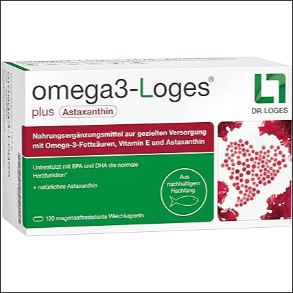 Problemas de salud cardiovascular – omega3-Loges® plus astaxanthin - 120 capsules