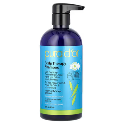 Dry and flaky scalp - Pura D'or Scalp Care Shampoo, For All Hair Types, 16 fl oz (473 ml)