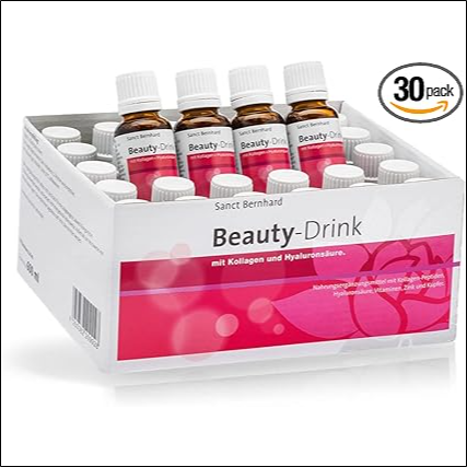 Loss of skin firmness and wrinkles - Sanct Bernhard Beauty Drink with Collagen Peptides (VERISOL®), Hyaluronic Acid, Vitamins, Zinc, Copper 600 ml