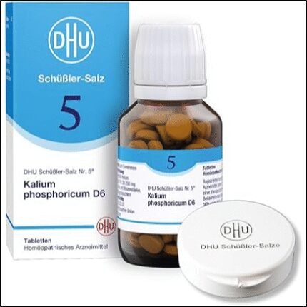 Stress and nervous tension - Schüßler Salt No. 5 Potassium Phosphoricum D6 - The Mineral Salt of Nerves and Psyche, Pack of 200 Tablets