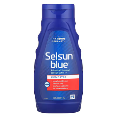 Persistent dandruff and flaking - Selsun Blue, Anti-Dandruff Shampoo, Medicated, 11 fl oz (325 ml)
