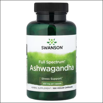 Stress and anxiety – Swanson, Full Spectrum®, Ashwagandha, 100 Vegan Capsules (450 mg Per Capsule)