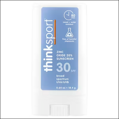 Coups de soleil dus à une exposition quotidienne au soleil – think, Thinksport, Sunscreen Stick, SPF 30, 0.64 oz (18.4 g)