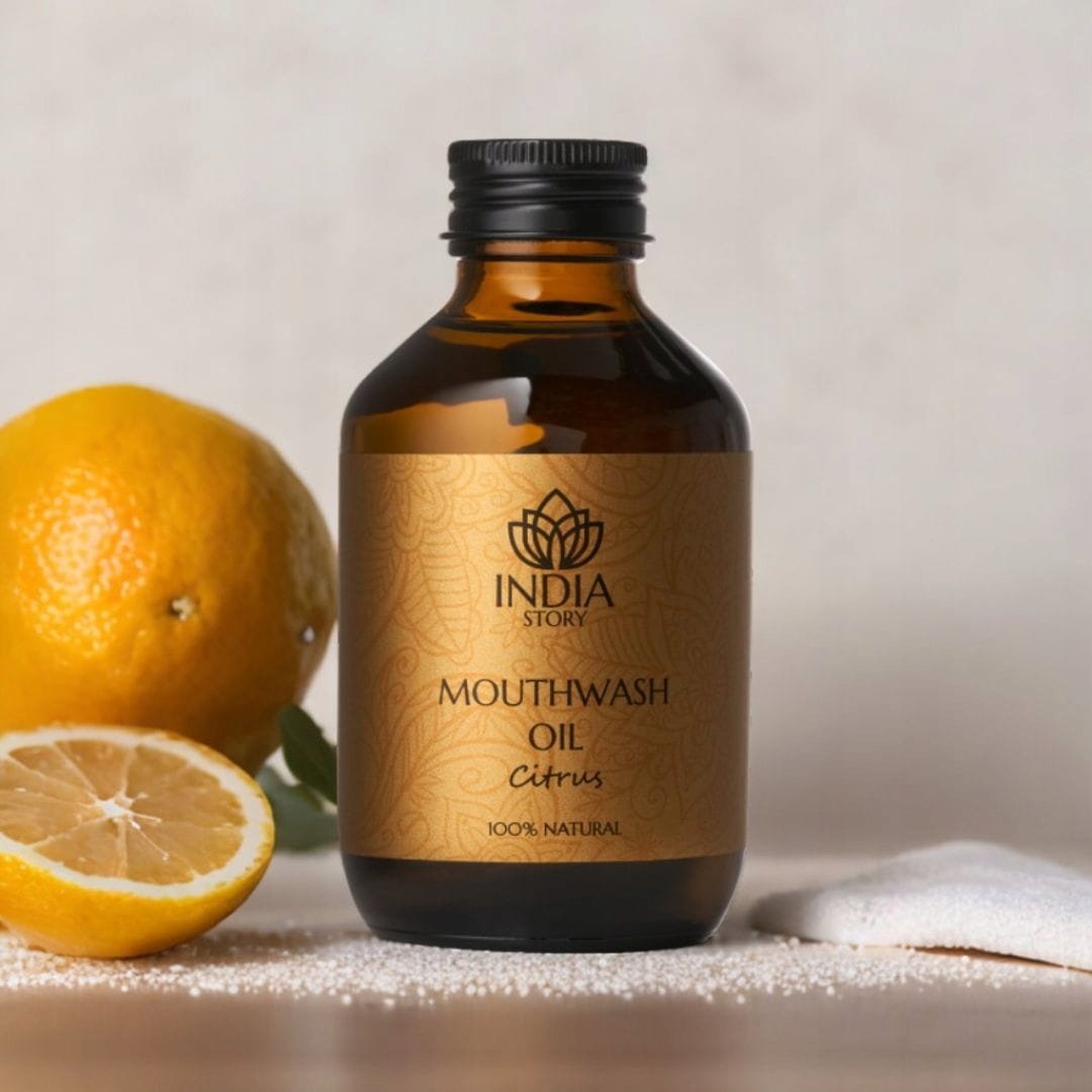 india story citrus mint citrus150ml Жидкость для полоскания рта с цитрусовой мятой-Индийская история,